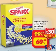 ASPEROX SPARX LİMON KOKULU KAYA TUZU 1,5 KG